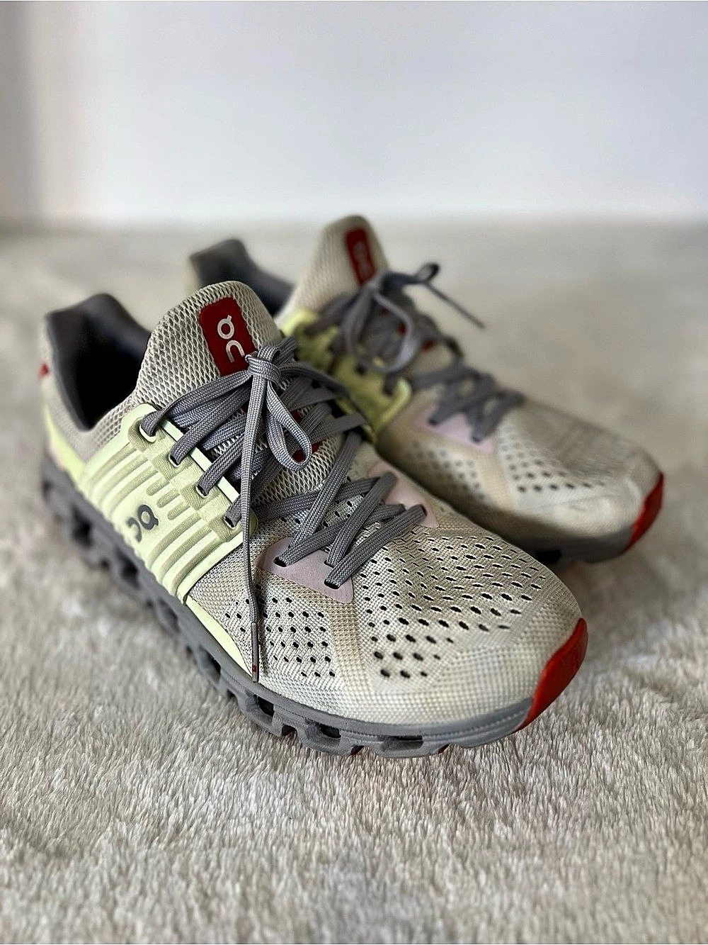 On Cloudswift Athletic Shoes Gray & Green US 8W
